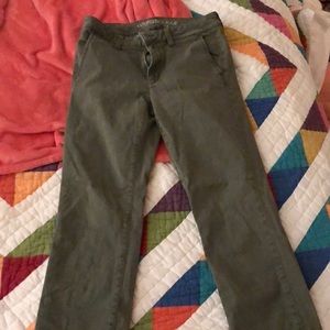 AEO green tweed pants
